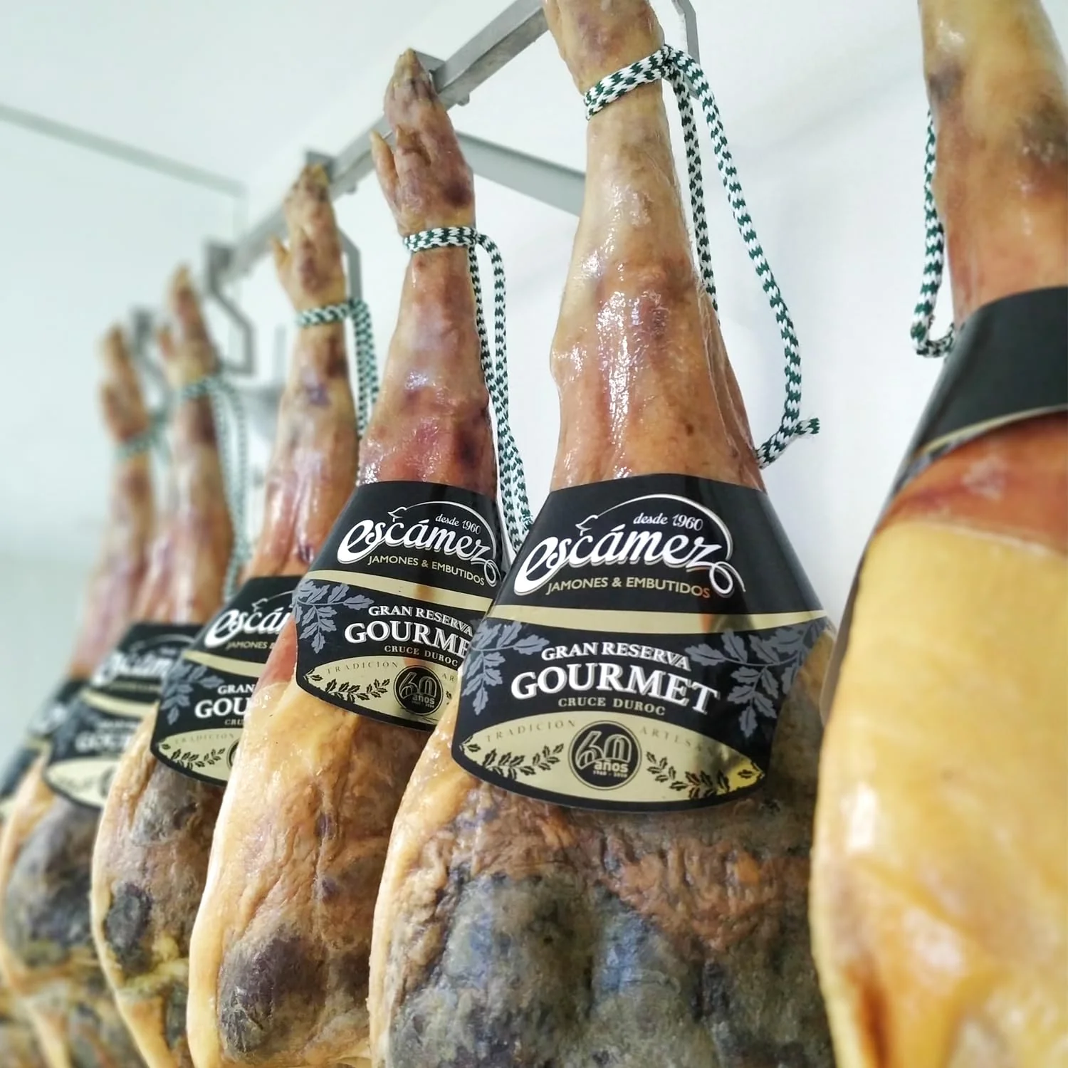 Jamón Gourmet Gran Reserva Duroc | Perniles de 9 kg | Jamón Secado Duroc | Jamón de Curación Superior a 24 meses | Selección Gourmet | Sin Gluten - Imagen 4